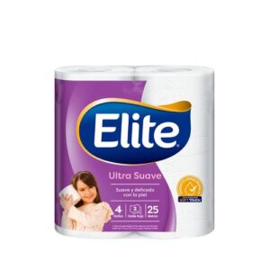 PAPEL HIGIENICO ULTRA DOBLE HOJA ELITE 25M 4 ROLLOS